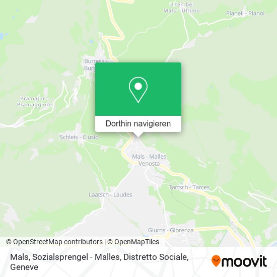 Mals, Sozialsprengel - Malles, Distretto Sociale Karte