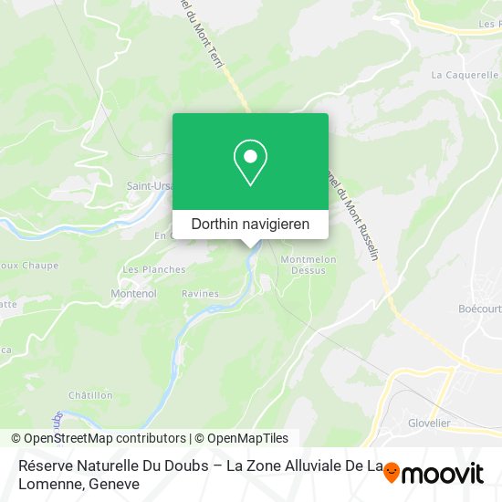 Réserve Naturelle Du Doubs – La Zone Alluviale De La Lomenne Karte