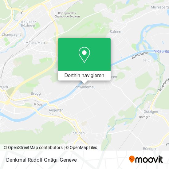 Denkmal Rudolf Gnägi Karte