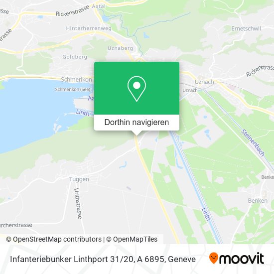 Infanteriebunker Linthport 31 / 20, A 6895 Karte