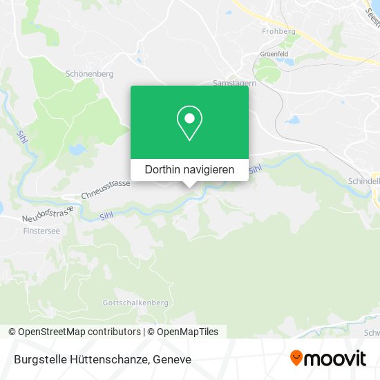 Burgstelle Hüttenschanze Karte