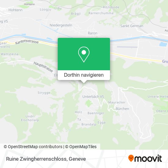 Ruine Zwingherrenschloss Karte