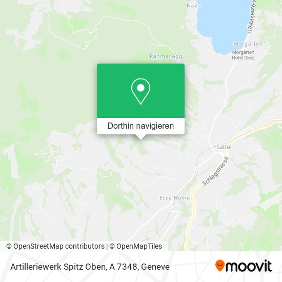 Artilleriewerk Spitz Oben, A 7348 Karte