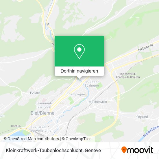 Kleinkraftwerk-Taubenlochschlucht Karte