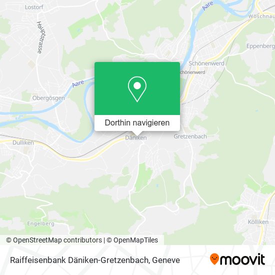 Raiffeisenbank Däniken-Gretzenbach Karte