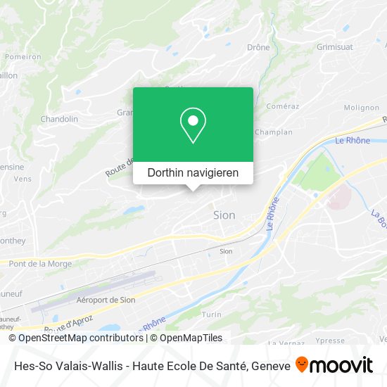 Hes-So Valais-Wallis - Haute Ecole De Santé Karte