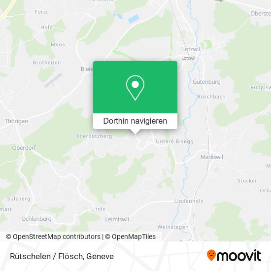 Rütschelen / Flösch Karte