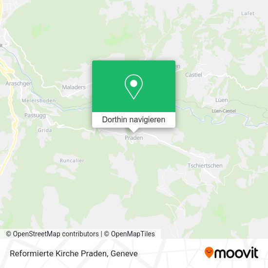 Reformierte Kirche Praden Karte
