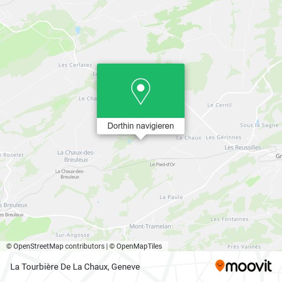 La Tourbière De La Chaux Karte