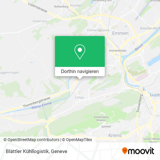 Blättler Kühllogistik Karte