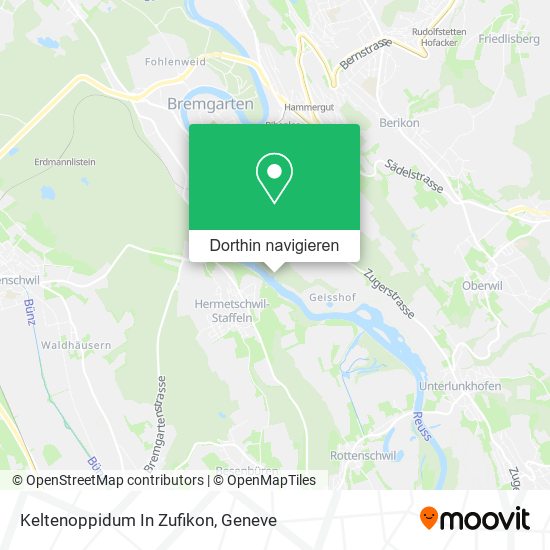 Keltenoppidum In Zufikon Karte