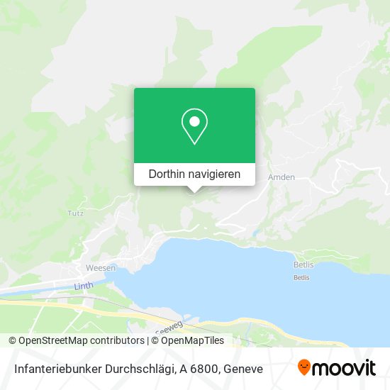 Infanteriebunker Durchschlägi, A 6800 Karte