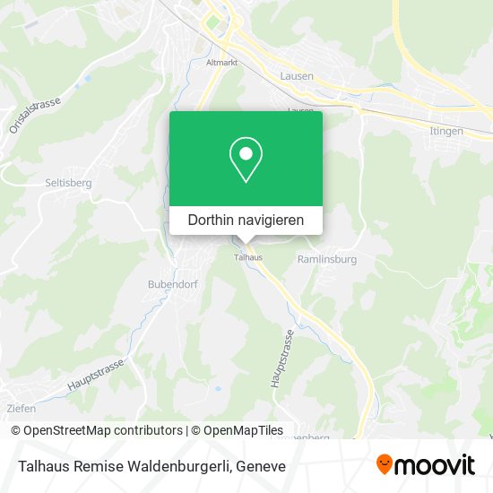 Talhaus Remise Waldenburgerli Karte
