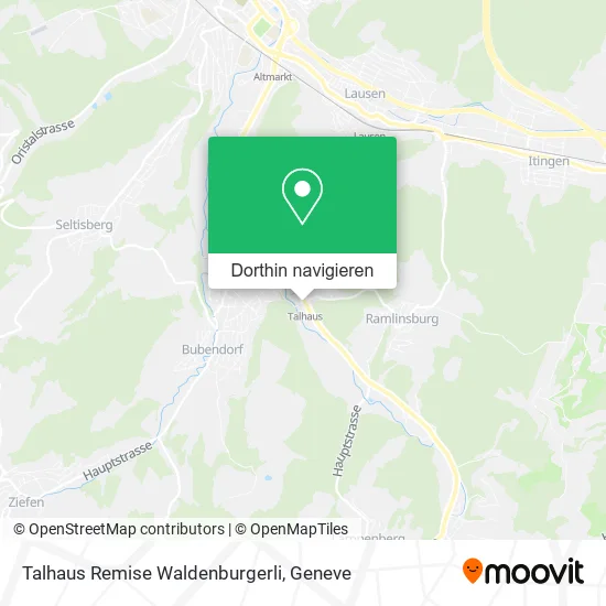 Talhaus Remise Waldenburgerli Karte