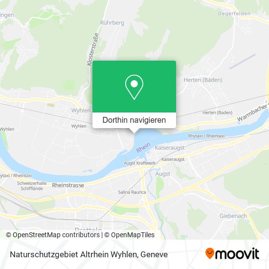 Naturschutzgebiet Altrhein Wyhlen Karte