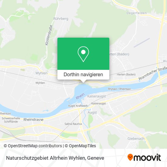 Naturschutzgebiet Altrhein Wyhlen Karte