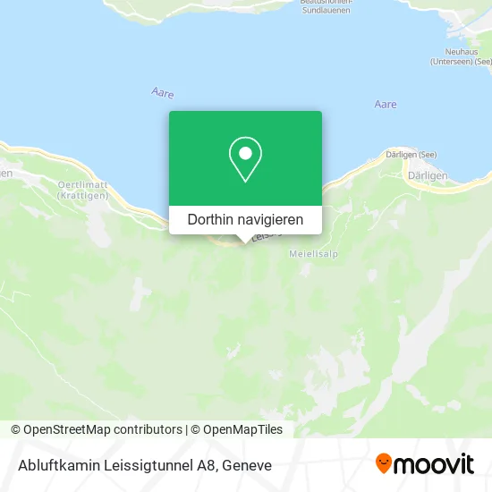 Abluftkamin Leissigtunnel A8 Karte