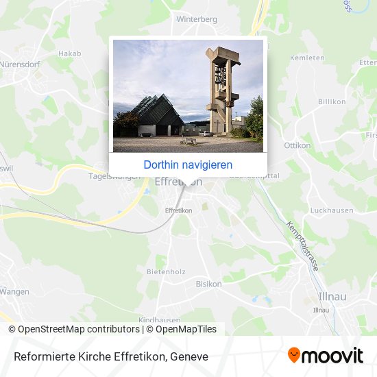 Reformierte Kirche Effretikon Karte