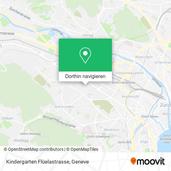 Kindergarten Flüelastrasse Karte