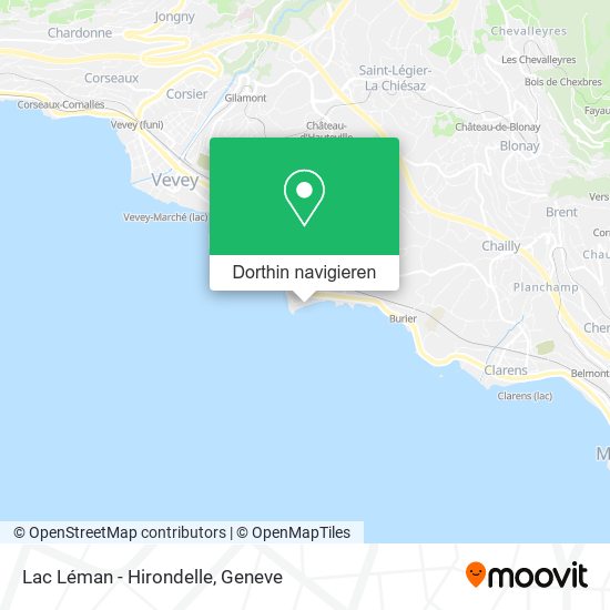 Lac Léman - Hirondelle Karte