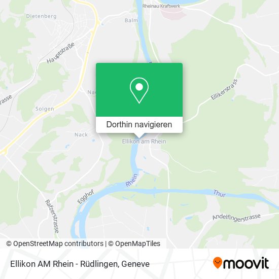 Ellikon AM Rhein - Rüdlingen Karte