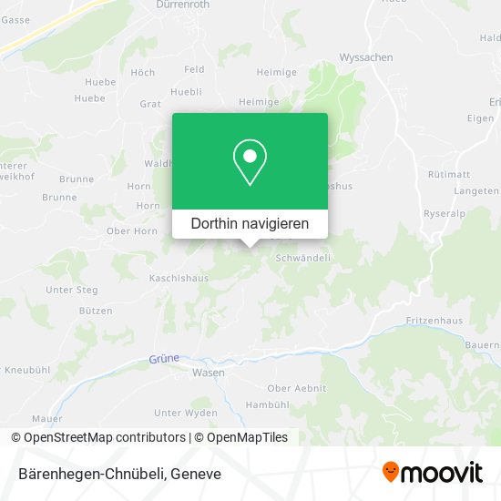 Bärenhegen-Chnübeli Karte