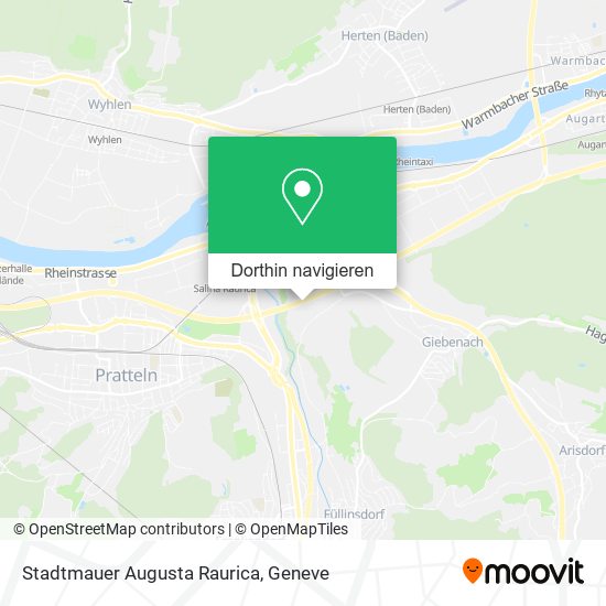 Stadtmauer Augusta Raurica Karte