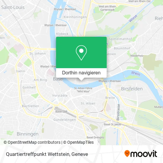 Quartiertreffpunkt Wettstein Karte