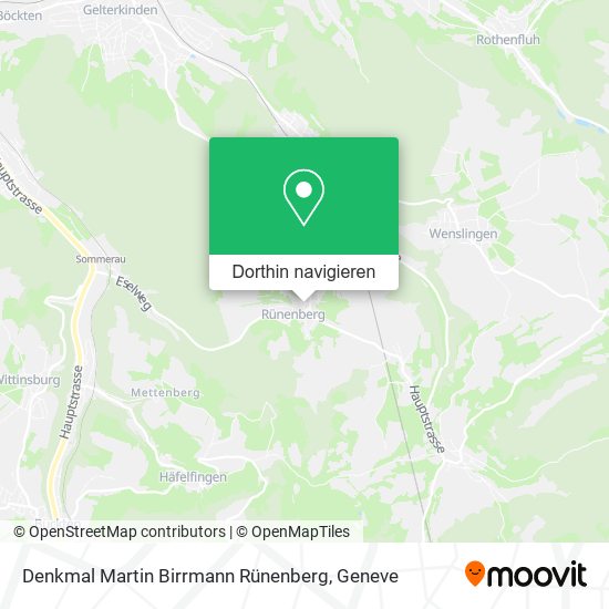 Denkmal Martin Birrmann Rünenberg Karte