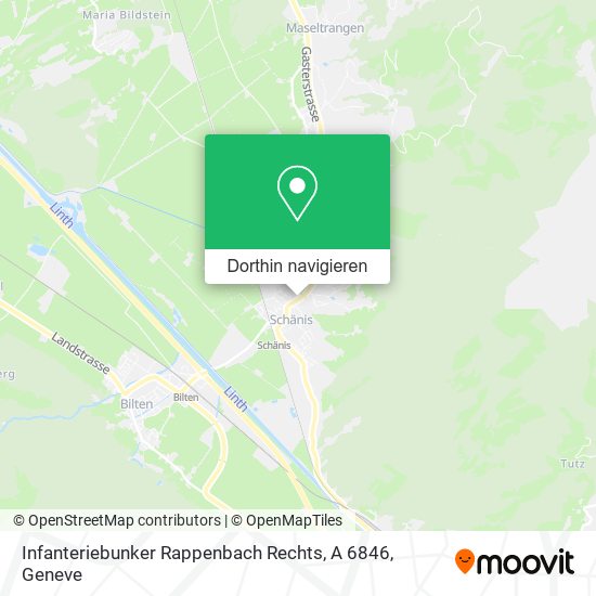 Infanteriebunker Rappenbach Rechts, A 6846 Karte