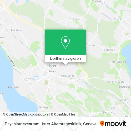Psychiatriezentrum Uster Alterstagesklinik Karte