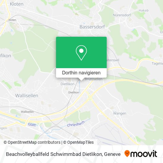 Beachvolleyballfeld Schwimmbad Dietlikon Karte
