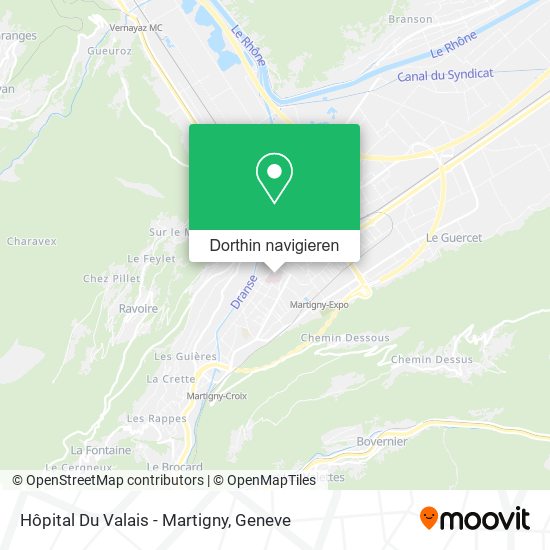 Hôpital Du Valais - Martigny Karte