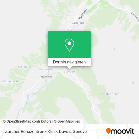 Zürcher Rehazentren - Klinik Davos Karte