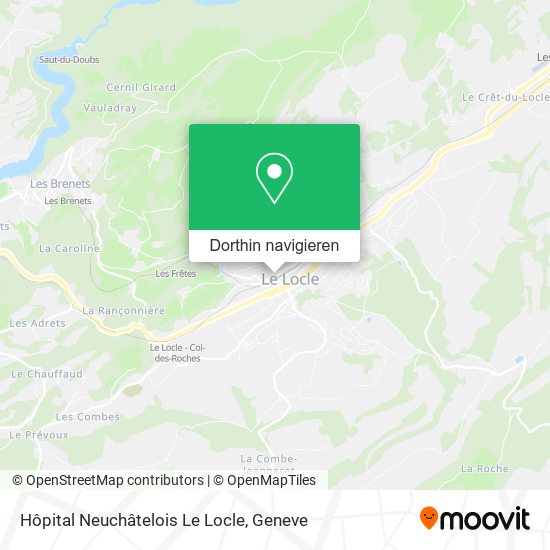 Hôpital Neuchâtelois Le Locle Karte
