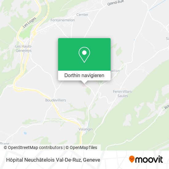 Hôpital Neuchâtelois Val-De-Ruz Karte