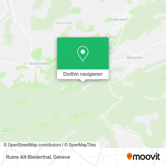 Ruine Alt-Biederthal Karte