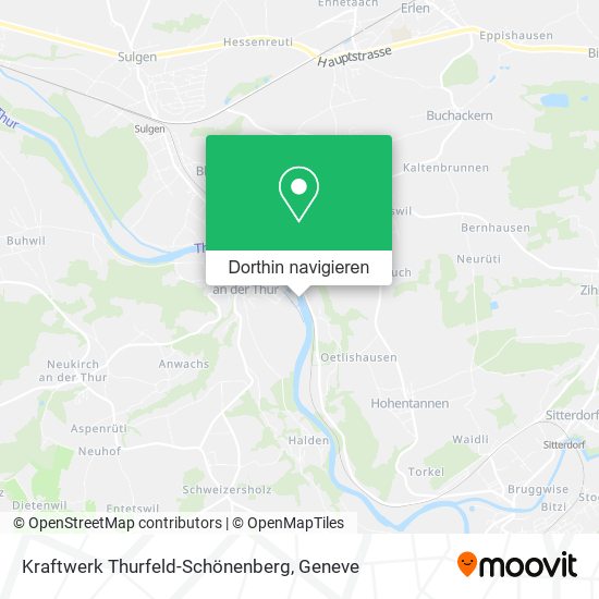 Kraftwerk Thurfeld-Schönenberg Karte