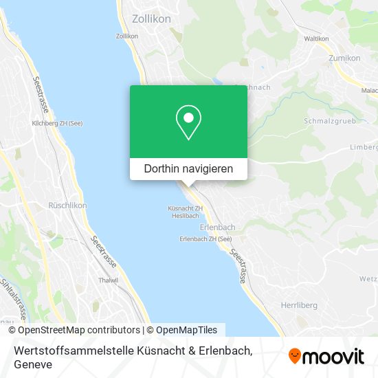 Wertstoffsammelstelle Küsnacht & Erlenbach Karte