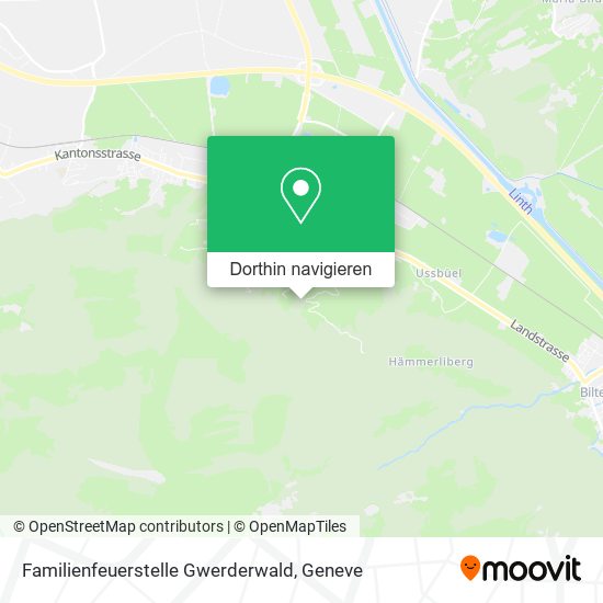 Familienfeuerstelle Gwerderwald Karte