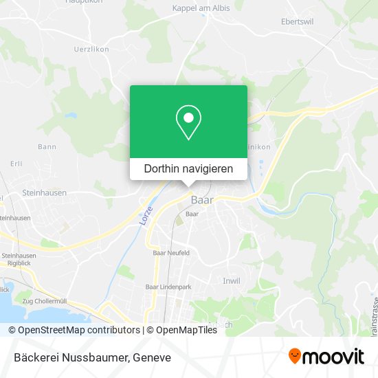Bäckerei Nussbaumer Karte