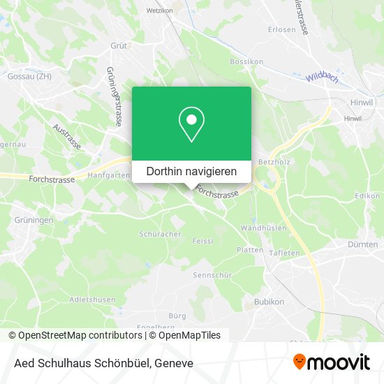 Aed Schulhaus Schönbüel Karte