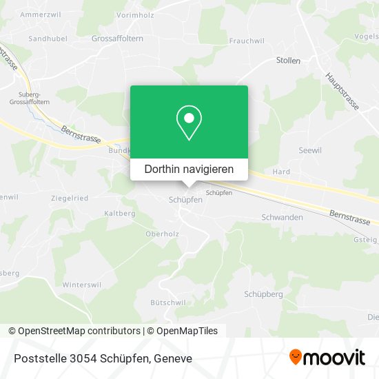 Poststelle 3054 Schüpfen Karte