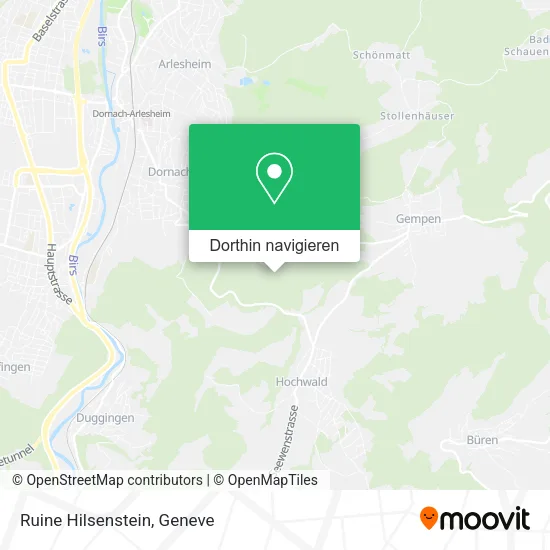 Ruine Hilsenstein Karte