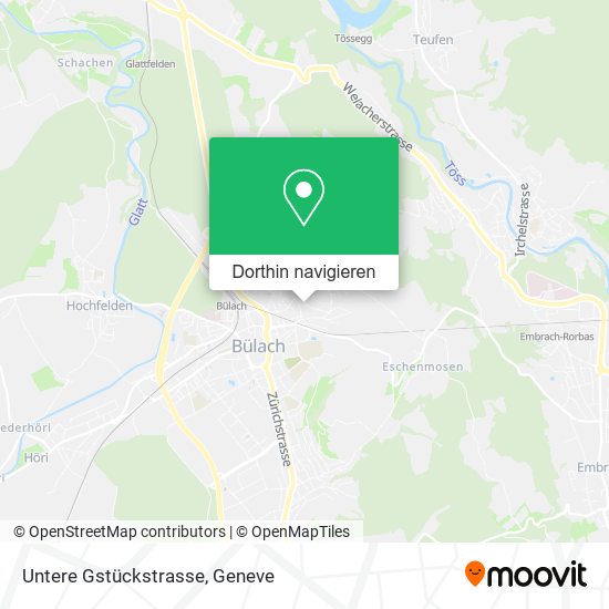 Untere Gstückstrasse Karte