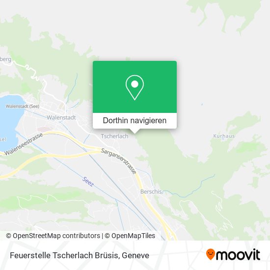 Feuerstelle Tscherlach Brüsis Karte