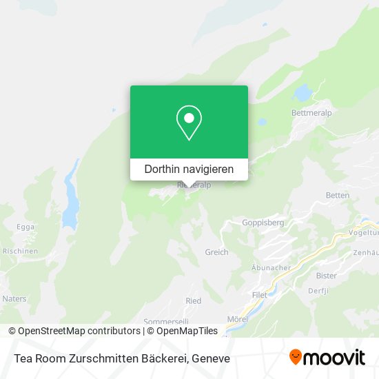 Tea Room Zurschmitten Bäckerei Karte