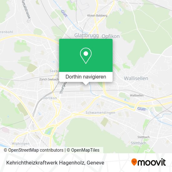 Kehrichtheizkraftwerk Hagenholz Karte