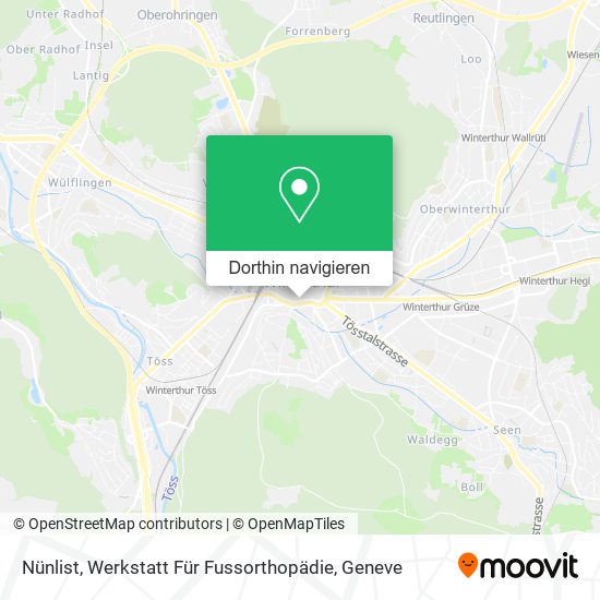 Nünlist, Werkstatt Für Fussorthopädie Karte