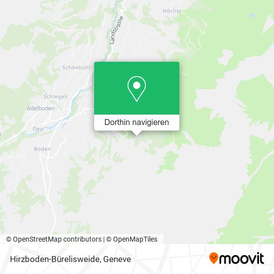 Hirzboden-Bürelisweide Karte